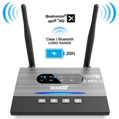 Adaptador de audio Bluetooth BE-RTX Pro de largo alcance, receptor de transmisor inalmbrico TV/ estreo Pyle VISOUND BE-RTX