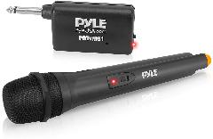 micrfono inalmbrico porttil VHF  profesional con batera de mano dinmico y dinmico  receptor adaptador, para PA Karaoke D Pyle PDWM91
