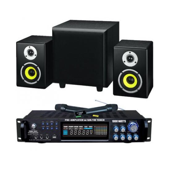 EQUIPO AMP/KARAOKE 1000W SUBWOOFER ALTAVOCES  Audiovision  EQUIPO KARAOKE 1000/SUB