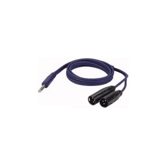 Cable Jack 6,35 Macho estéreo / 2 x XLR machos 1,5 m Dap Audio FL36150