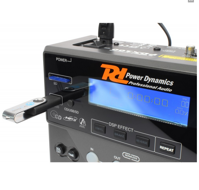 Reproductor Single Carga Superior CD/SD/USB/MP3 Power Dynamics PDX100 #3