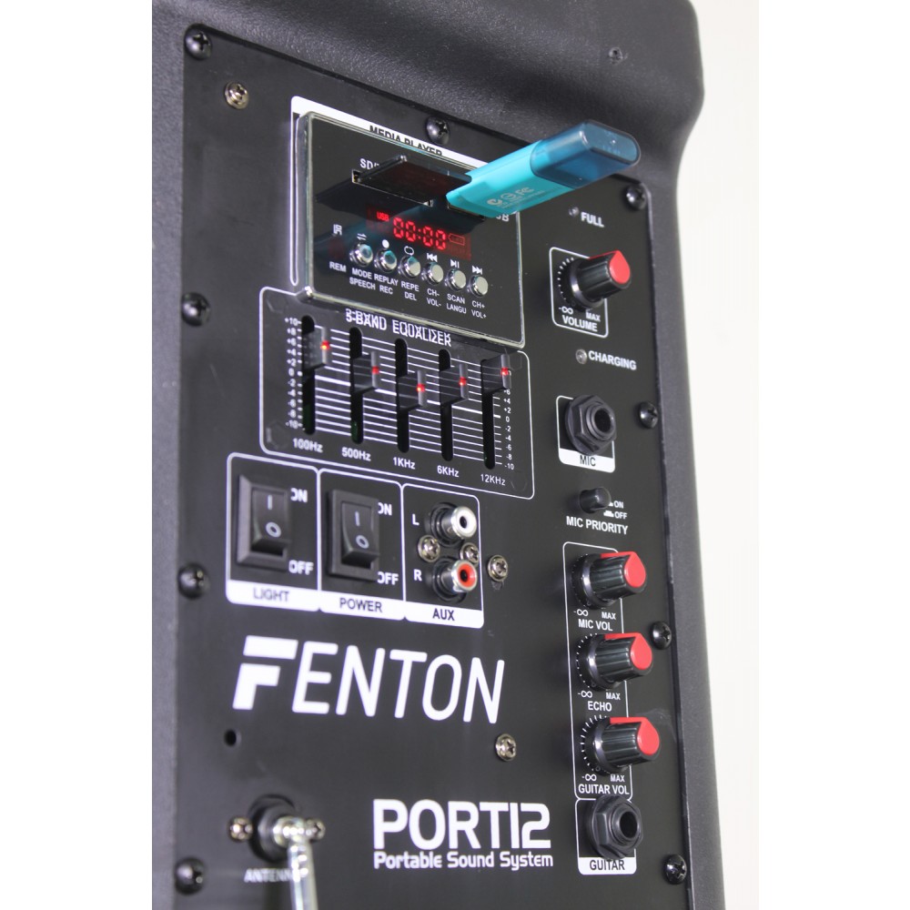 altavoz portatil 12" BT/MP3/USB/SD/VHF/LED 170.033  FENTON  FPS12 #3
