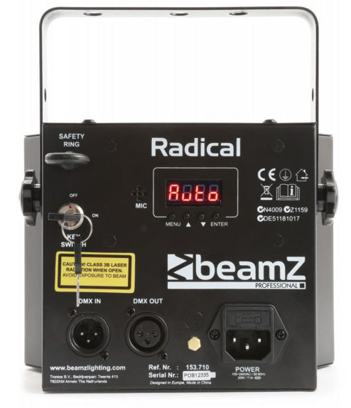 LED 6 x 3W RGBAWP + Laser R/G 015373 BeamZ Radical laser #2