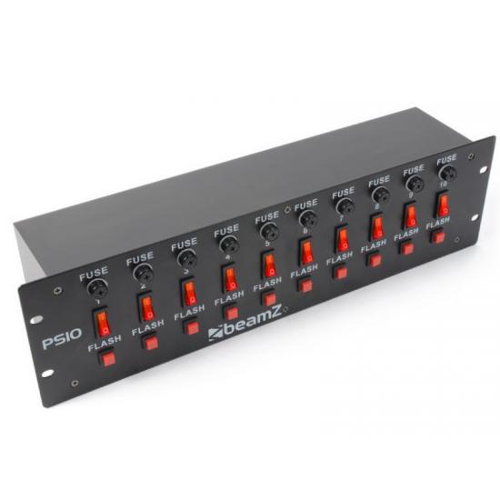 Panel de interruptores 10 canales + Boton Flash 154.041 BeamZ PS10