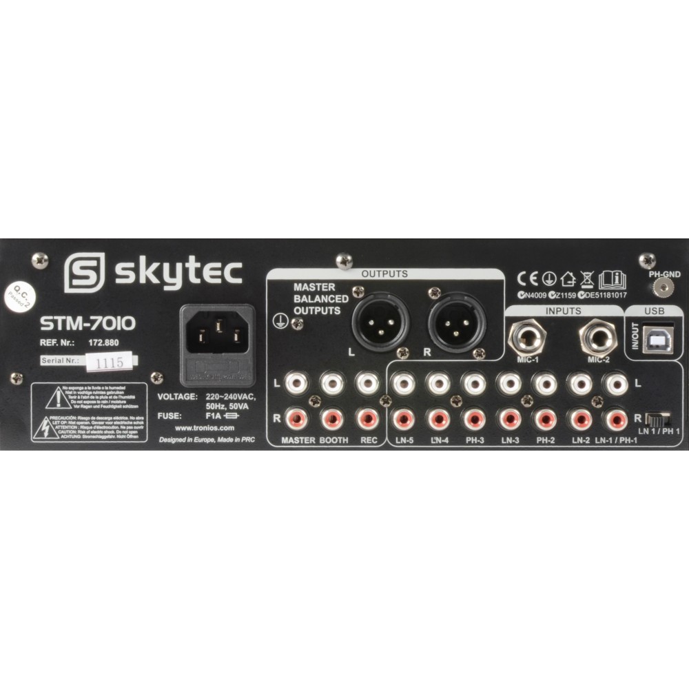 Mezclador 4 canales DJ USB SkyTec  STM-7010 #3