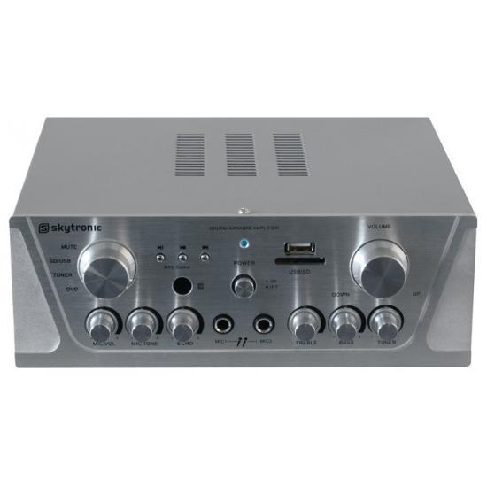 Amplificador Karaoke FM/USB/SD Plata Skytronic 103.131