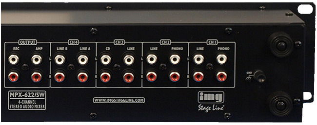 Mesa de mezclas estéreo, 6 canales IMG Stage Line MPX-622/SW #2