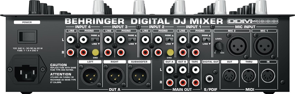 Mesa de dj digital de 32 bits de 5 entradas con sampler profesional de efectos Behringer  DDM4000 #3