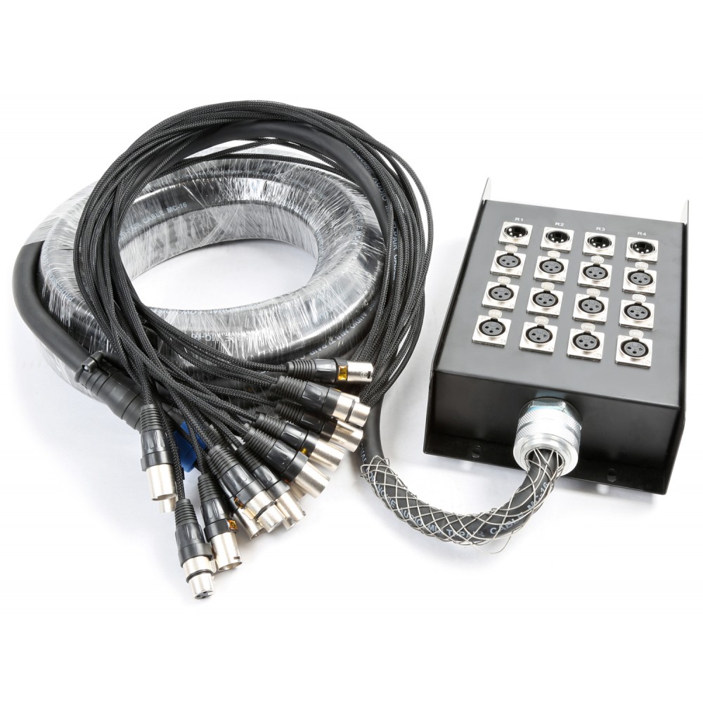 Stage Snake 12-in 4-out XLR 15 metres Power Dynamics 176.253