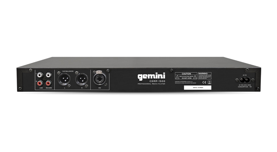 REPRODUCTOR CD/MP3/USB - 1 UNIDAD PARA RACK 19" Gemini CDMP-1500 #2