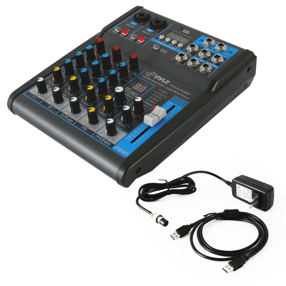 4-Ch. Mezclador Bluetooth Studio - Sistema de Consola de Mezcla de Audio DJ  Pyle PMXU43BT #2