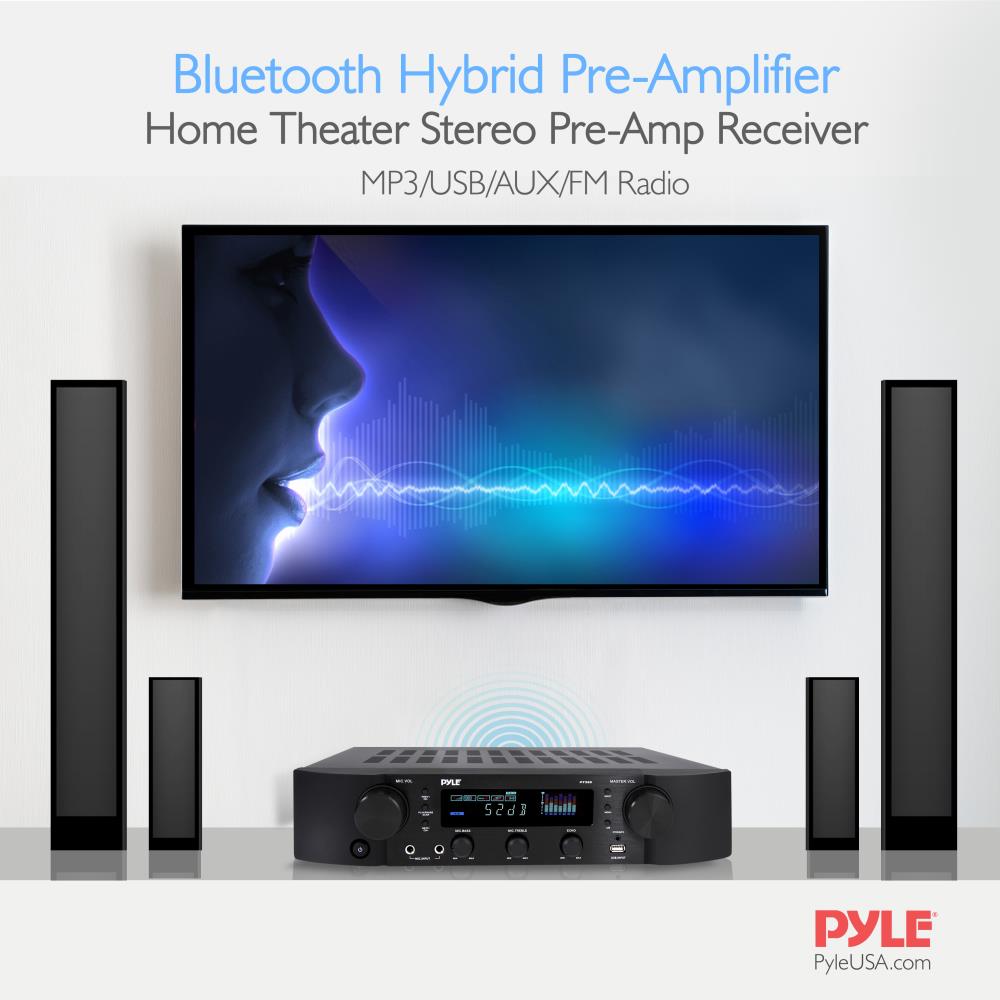 Pre-amplificador  Bluetooth, receptor de preamplificador estreo de cine en casa, MP3/USB/AUX/FM Pyle PT395 #4