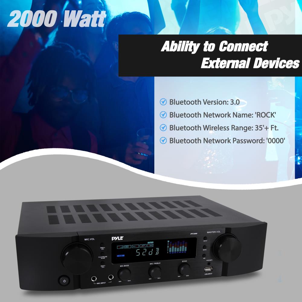 Pre-amplificador  Bluetooth, receptor de preamplificador estreo de cine en casa, MP3/USB/AUX/FM Pyle PT395 #5