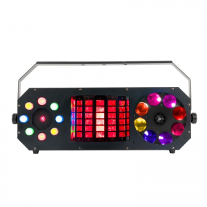 016244 Gobos: 8 x 3W LED Derby Efecto: 2 x 10W Quad LEDs Wash: 8 x 1W LED + Laser American DJ  ADJ BOOM BOX FX2