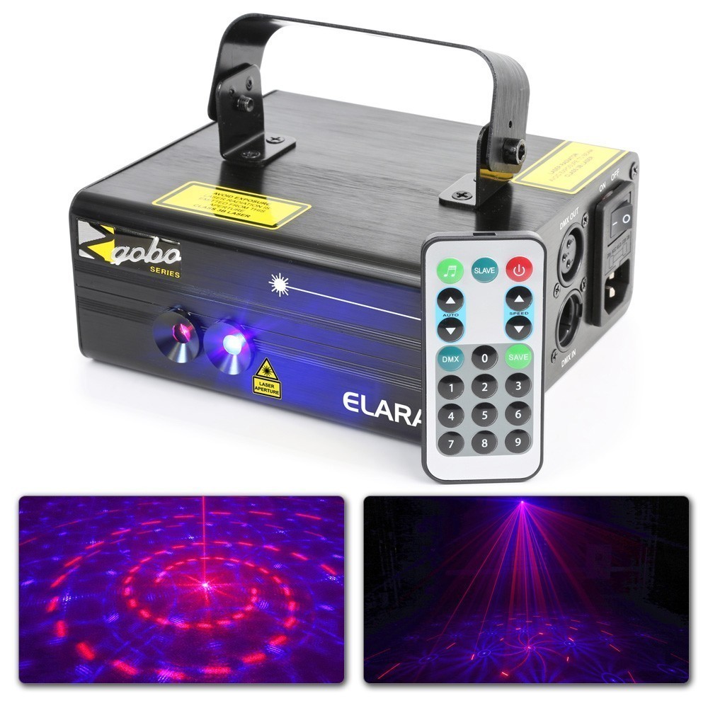 Doble Laser 300mW RB Gobo DMX IRC 015769 BeamZ Elara laser
