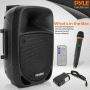 Altavoz Bluetooth PA portátil con batería 10"1000 W micrófono inalámbrico:UHF Pyle PSBT105A #2