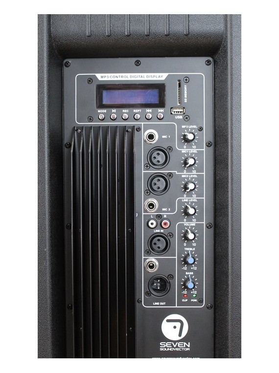 altavoces amplificado 2X15 2000W x 2=4000w MP3/BT/ TWS estereo sin cables Seven  PACK PASV-215A TWS BT #3