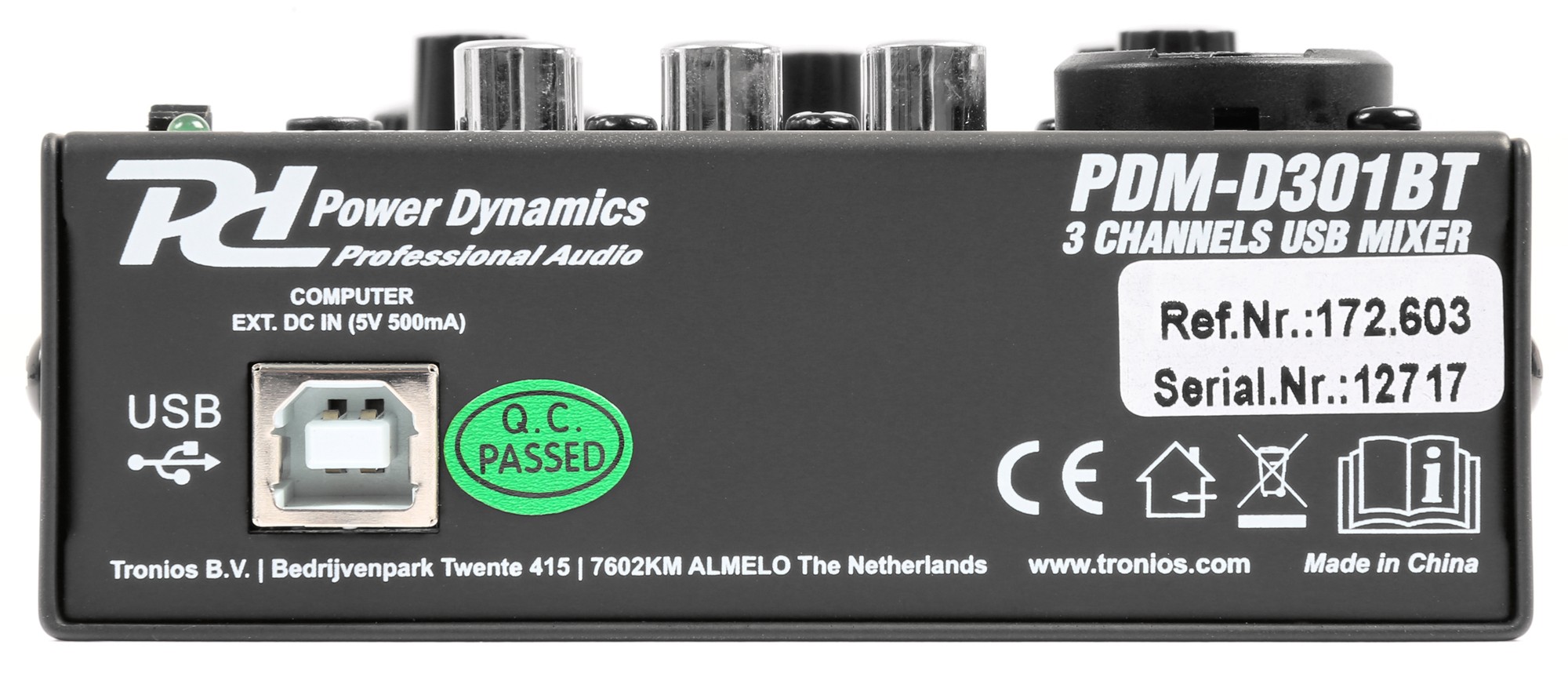 Mezclador de 3 canales USB con tarjeta de sonido Power Dynamics PDM-D301BT #2