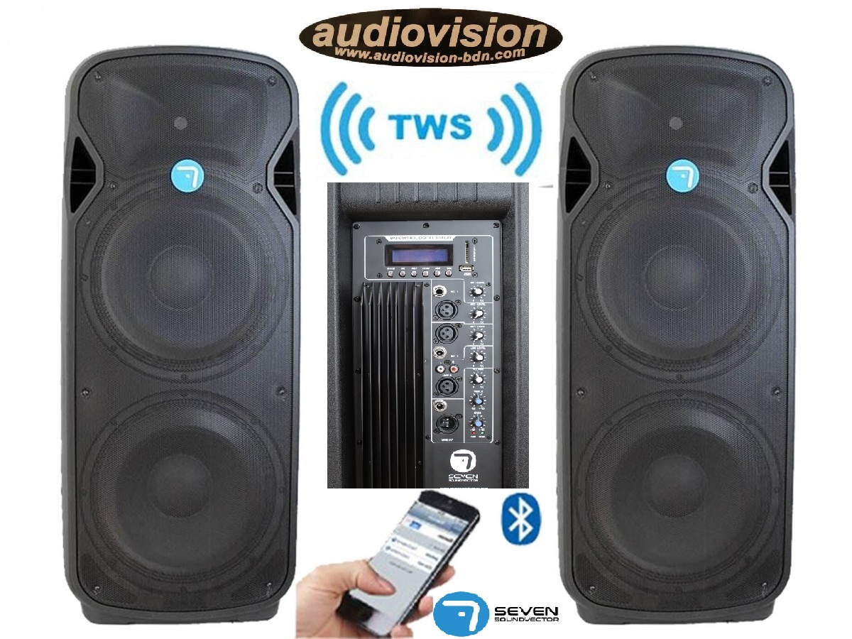 Seven PACK PASV-215A TWS BT 018319 altavoces via amplificado 500w
