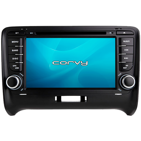 Autoradio WINCE con GPS.  Pantalla de 7″. Lector CD/DVD.  Compatible con:  Audi TT 8J desde 2006 a 2014. AUDI AU-037-W7 CORVY