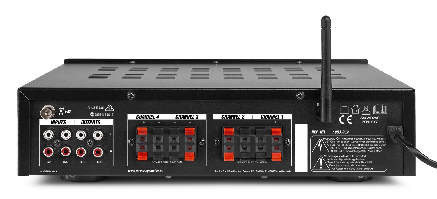 Amplificador de audio de 4 zonas 400W Power Dynamics PV240BT #2