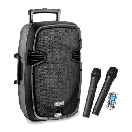 COMBO 112 KS. Equipo portátil compacto de 500W con reproductor MP3, Bluetooth y 2 mcirófonos inalámbricos incorporados Acoustic Control COMBO 112 Equipo portátil