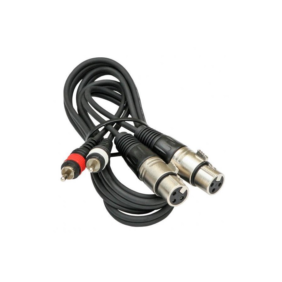 CABLE 2 RCA/M A 2 XLR/H 1,5M JB SYSTEMS 023BE/2-0440