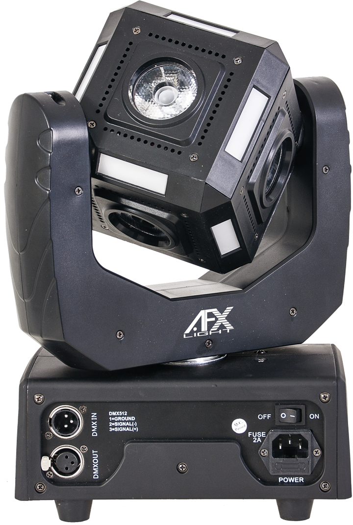 DMX CONTROLLED CUBIC LED MOVING HEAD - 14/16 CHANNELS AFX  6CUBE-FX #2