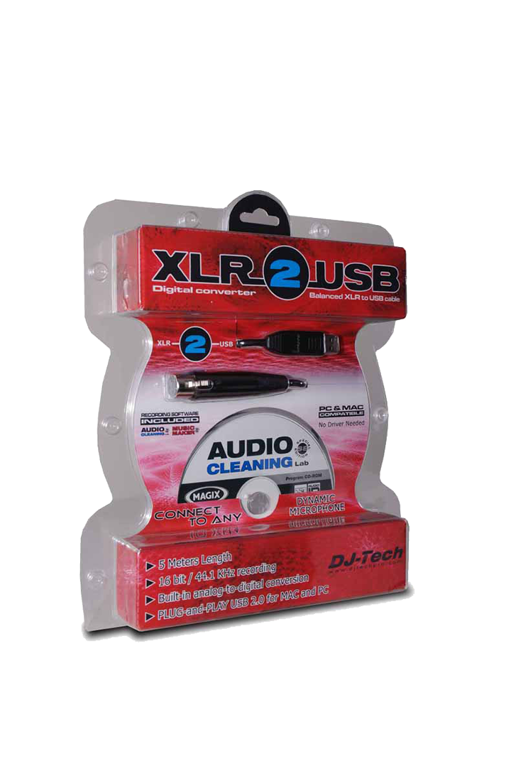 XLR /USB CABLE 5M +SOUND CARD DJ-Tech XLR2USB