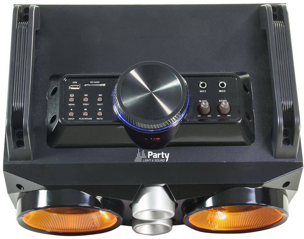 PARTY SOUND BOX RECARGABLE CON USB, BT, FM, BATERIA Y MICRO ? 200W Party PARTY-SPEAKY200