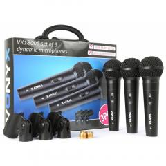 173.450 Microfono dinamico set 3pcs Vonyx  VX1800S
