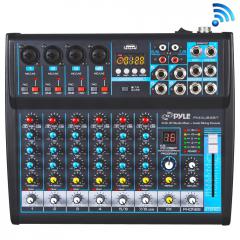 8-Ch. Mezclador Bluetooth Studio - Sistema de Consola de Mezcla de Audio DJ  Pyle PMXU83BT