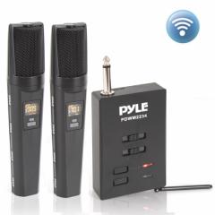017817 Sistema de receptor y micrófono inalámbrico UHF BT (2) micrófonos de batería recargable  Pyle PDWM2234