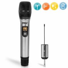 Micrófono de mano profesional UHF16 canales receptor frecuencia seleccionable Pyle PDWMU105