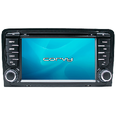 Autoradio Wince con GPS.  Pantalla de 7″. Lector de CD/DVD.  Compatible con:  Audi A3 8P desde 2003 a 2013.  Audi A3 S3,RS AUDI AU-046-W7 CORVY