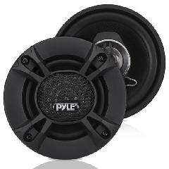 altavoces de sonido bidireccional: un par de audio fuerte coaxial bidireccional de 4, 240 vatios con impedancia de 4 ohmios Pyle PLG412BK