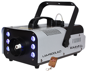 MAQUINA DE HUMO DE  900W DMX CON 6 LED RGB IBIZA LIGHT LSM900LED